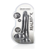 REALISTIC DILDO WITH BALLS 8" 20 CM BLACK
